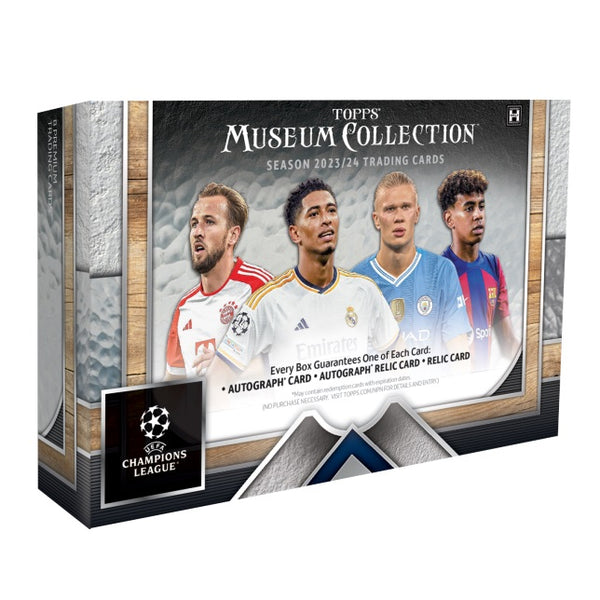 2023-24 Topps Museum Collection Hobby (30 total autos) Soccer UEFA UCC Case  (12 Box) + 1 HAT TRICK BOX MIXER Break A 6.19