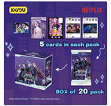 KAYOU KPop Demon Hunters cards with 5 cards per pack and 20 packs per box display